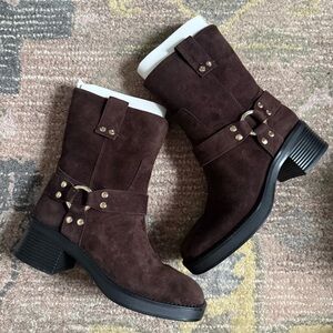 J.Crew Suede Moto Boots
